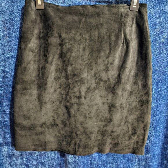 Carlo Ferranti 100% Black Leather Skirt Medium - Picture 11 of 11